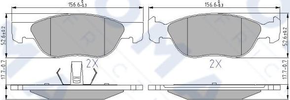 FOMAR Friction FO 632281 - Гальмівні колодки, дискові гальма autozip.com.ua