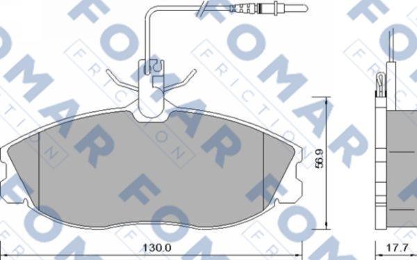 FOMAR Friction FO 637581 - Гальмівні колодки, дискові гальма autozip.com.ua