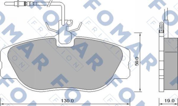 FOMAR Friction FO 629081 - Гальмівні колодки, дискові гальма autozip.com.ua