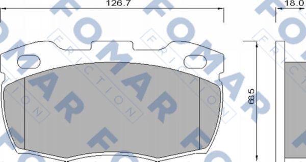 FOMAR Friction FO 624681 - Гальмівні колодки, дискові гальма autozip.com.ua