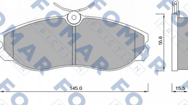 FOMAR Friction FO 624081 - Гальмівні колодки, дискові гальма autozip.com.ua