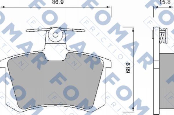 FOMAR Friction FO 625481 - Гальмівні колодки, дискові гальма autozip.com.ua