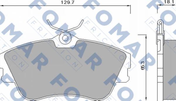 FOMAR Friction FO 625381 - Гальмівні колодки, дискові гальма autozip.com.ua