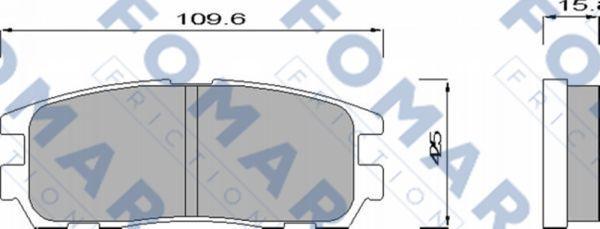 FOMAR Friction FO 621481 - Гальмівні колодки, дискові гальма autozip.com.ua