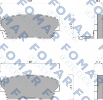 FOMAR Friction FO 623781 - Гальмівні колодки, дискові гальма autozip.com.ua