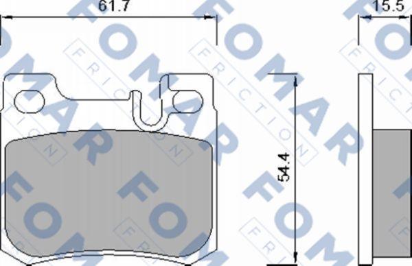 FOMAR Friction FO 622381 - Гальмівні колодки, дискові гальма autozip.com.ua