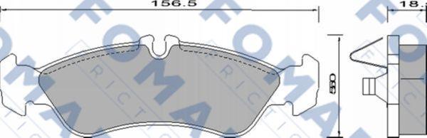 FOMAR Friction FO 627781 - Гальмівні колодки, дискові гальма autozip.com.ua