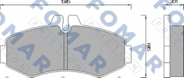 FOMAR Friction FO 678681 - Гальмівні колодки, дискові гальма autozip.com.ua