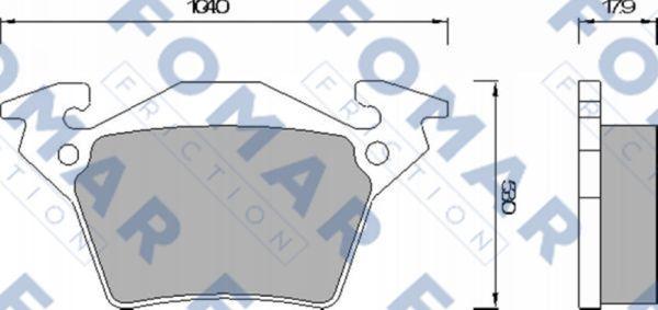 FOMAR Friction FO 678781 - Гальмівні колодки, дискові гальма autozip.com.ua