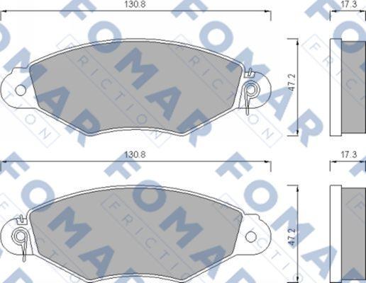 FOMAR Friction FO 673281 - Гальмівні колодки, дискові гальма autozip.com.ua