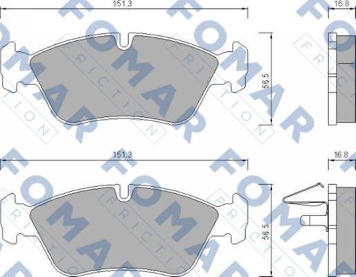 FOMAR Friction FO 672581 - Гальмівні колодки, дискові гальма autozip.com.ua