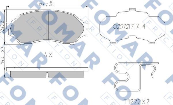 FOMAR Friction FO 677981 - Гальмівні колодки, дискові гальма autozip.com.ua