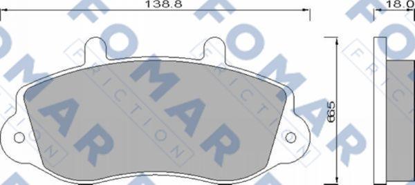 FOMAR Friction FO 677381 - Гальмівні колодки, дискові гальма autozip.com.ua