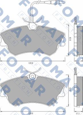 FOMAR Friction FO 677781 - Гальмівні колодки, дискові гальма autozip.com.ua