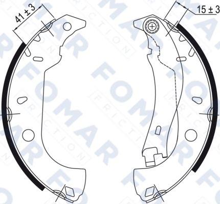 FOMAR Friction FO 0458 - Комплект гальм, барабанний механізм autozip.com.ua