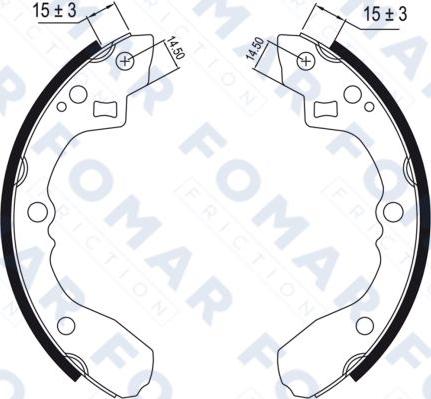 FOMAR Friction FO 0464 - Комплект гальм, барабанний механізм autozip.com.ua