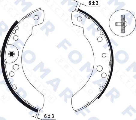 FOMAR Friction FO 0461 - Комплект гальм, барабанний механізм autozip.com.ua