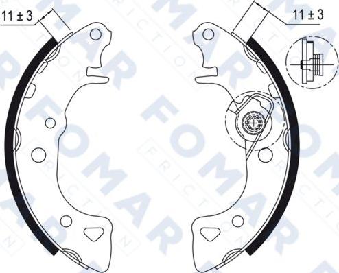 FOMAR Friction FO 0429 - Комплект гальм, барабанний механізм autozip.com.ua