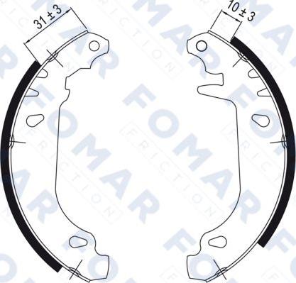 FOMAR Friction FO 0424 - Комплект гальм, барабанний механізм autozip.com.ua