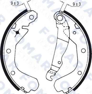 FOMAR Friction FO 0420 - Комплект гальм, барабанний механізм autozip.com.ua