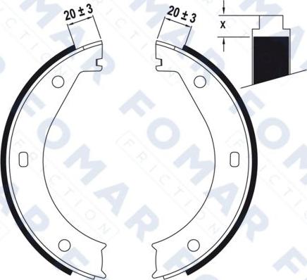 FOMAR Friction FO 0423 - Комплект гальм, барабанний механізм autozip.com.ua