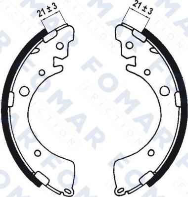 FOMAR Friction FO 0549 - Комплект гальм, барабанний механізм autozip.com.ua