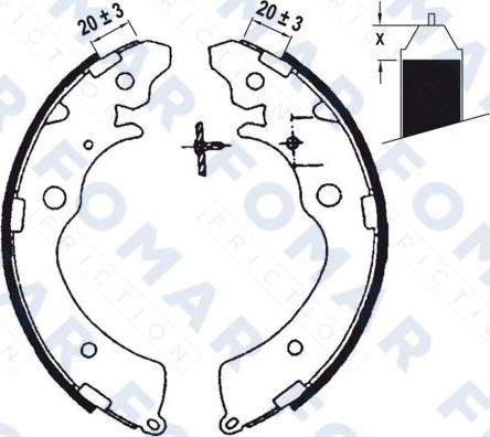 FOMAR Friction FO 0565 - Комплект гальм, барабанний механізм autozip.com.ua