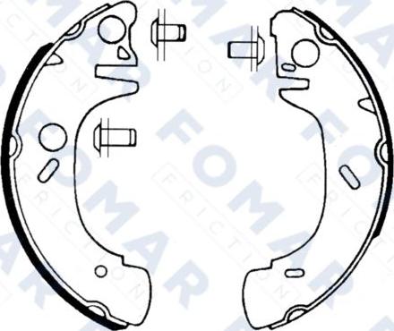 FOMAR Friction FO 0561 - Комплект гальм, барабанний механізм autozip.com.ua