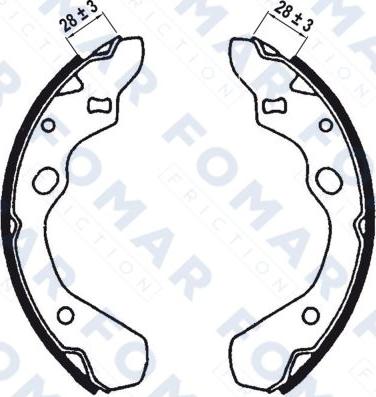 FOMAR Friction FO 0567 - Комплект гальм, барабанний механізм autozip.com.ua