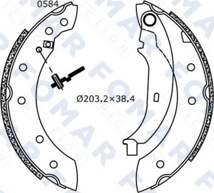 FOMAR Friction FO 0584 - Комплект гальм, барабанний механізм autozip.com.ua