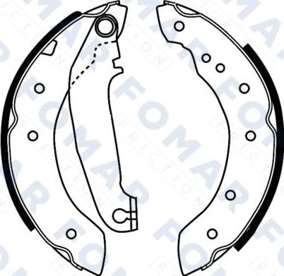 FOMAR Friction FO 0530 - Комплект гальм, барабанний механізм autozip.com.ua