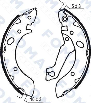 FOMAR Friction FO 0576 - Комплект гальм, барабанний механізм autozip.com.ua