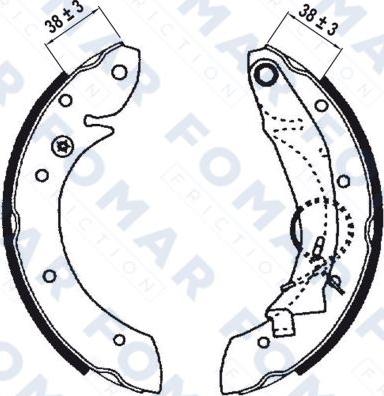 FOMAR Friction FO 0641 - Комплект гальм, барабанний механізм autozip.com.ua