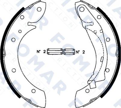 FOMAR Friction FO 0634 - Комплект гальм, барабанний механізм autozip.com.ua