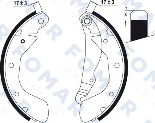 FOMAR Friction FO 0635 - Комплект гальм, барабанний механізм autozip.com.ua