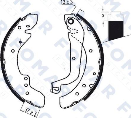 FOMAR Friction FO 0636 - Комплект гальм, барабанний механізм autozip.com.ua