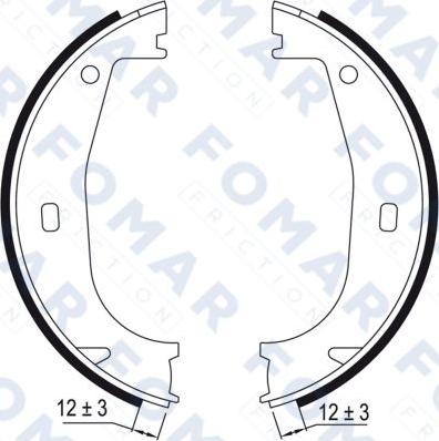 FOMAR Friction FO 0626 - Комплект гальм, барабанний механізм autozip.com.ua