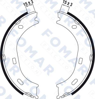 FOMAR Friction FO 0160 - Комплект гальм, барабанний механізм autozip.com.ua