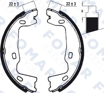 FOMAR Friction FO 0347 - Комплект гальм, барабанний механізм autozip.com.ua