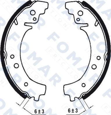 FOMAR Friction FO 0351 - Комплект гальм, барабанний механізм autozip.com.ua