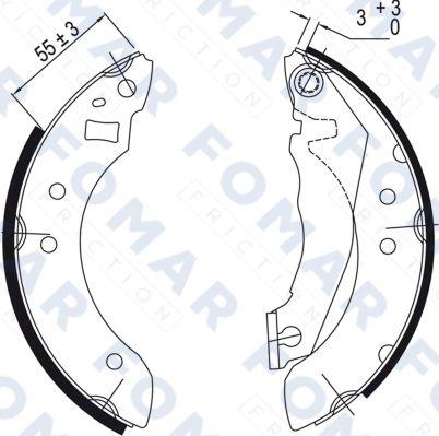 FOMAR Friction FO 0364 - Комплект гальм, барабанний механізм autozip.com.ua