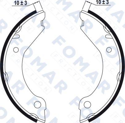 FOMAR Friction FO 0314 - Комплект гальм, барабанний механізм autozip.com.ua