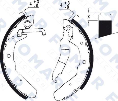 FOMAR Friction FO 0373 - Комплект гальм, барабанний механізм autozip.com.ua