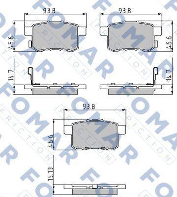 FOMAR Friction FO 891981 - Гальмівні колодки, дискові гальма autozip.com.ua