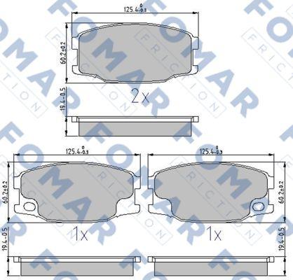 FOMAR Friction FO 898581 - Гальмівні колодки, дискові гальма autozip.com.ua