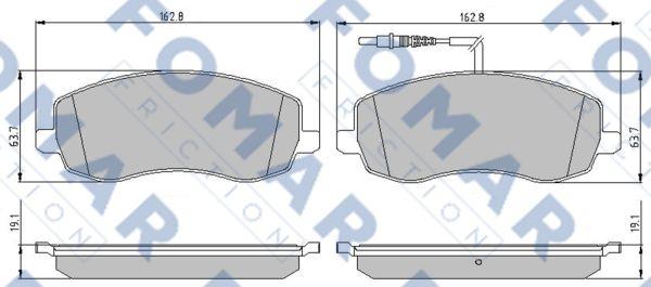 FOMAR Friction FO 893781 - Гальмівні колодки, дискові гальма autozip.com.ua