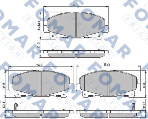 FOMAR Friction FO 897481 - Гальмівні колодки, дискові гальма autozip.com.ua