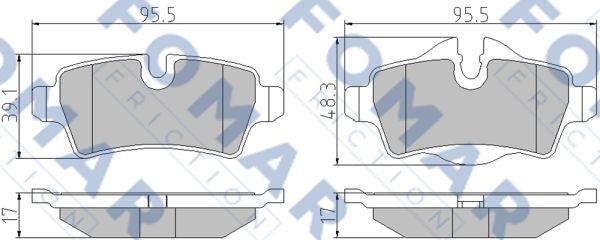 FOMAR Friction FO 845081 - Гальмівні колодки, дискові гальма autozip.com.ua