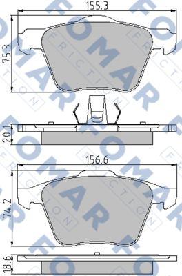 FOMAR Friction FO 846481 - Гальмівні колодки, дискові гальма autozip.com.ua