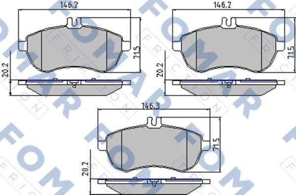 FOMAR Friction FO 848881 - Гальмівні колодки, дискові гальма autozip.com.ua